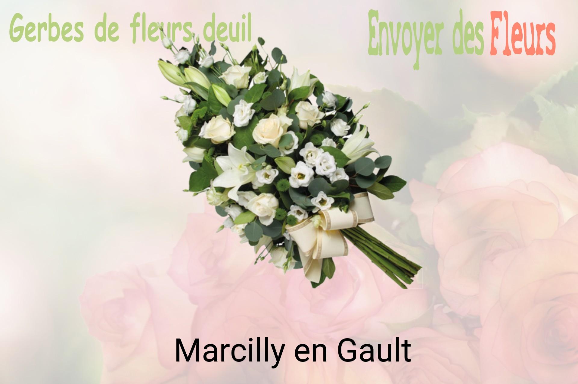 Gerbe de fleurs de deuil livrée à Marcilly-en-Gault